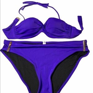 Victoria Secret Women’s Halter Bikini purple L 32B
